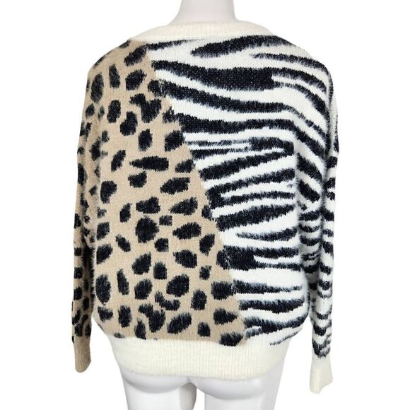 Elan animal colorblock sweater size Small - Picture 4 of 9